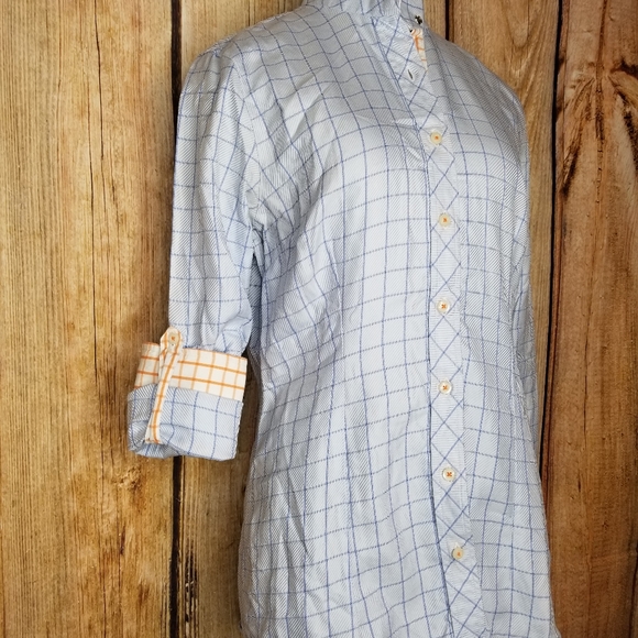 Cheval Equestrian Show Shirt Button down Top Blue - Picture 4 of 9